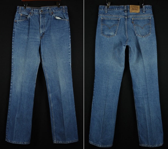 パンツ 1980s LEVI'S 517 BOOT CUT JEANS W33 L33 33 X 33.5 Levi's 517 Blue Denim Boots Cut Jeans Vintage
