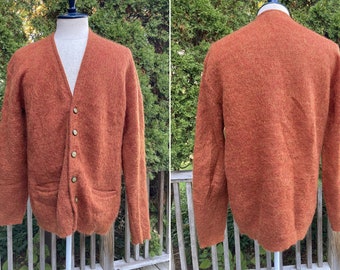 Penny's 65% Mohair & Wool Cardigan Sweater Vintage Towncraft Size L