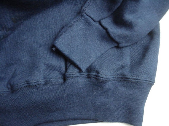 XL Nos 70s CHAMPION Blue Bar Hooded Hoodie Sweat … - image 5