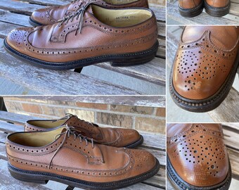 Size 11 AA Vintage Nettleton Leather Oxford Wingtip Dress  display picture 1