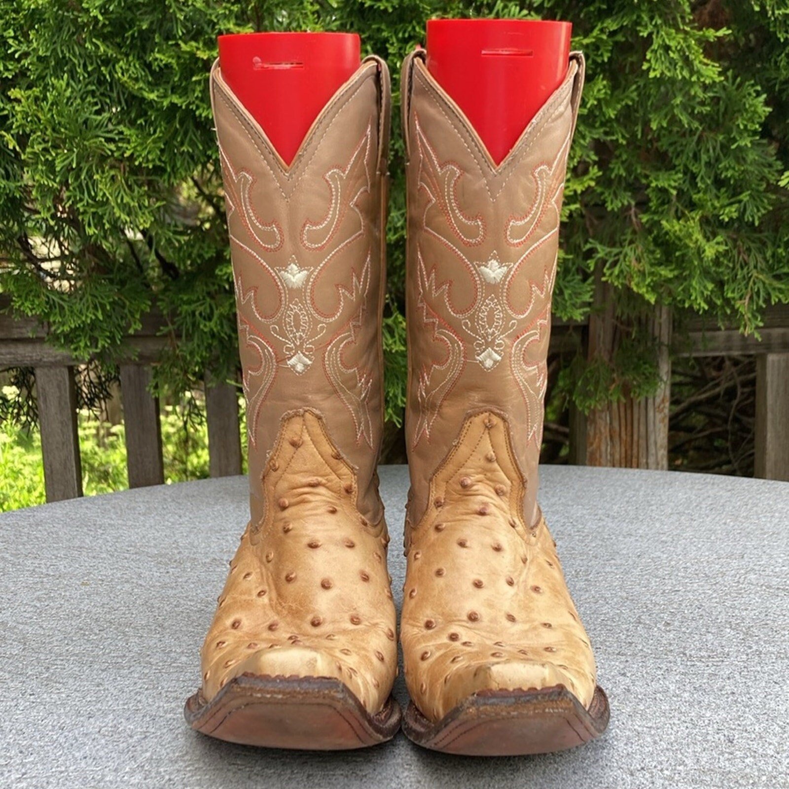 Bottes Cowboy Autruche EL Dorado – Noires, Faites Main, Taille 10.5 D