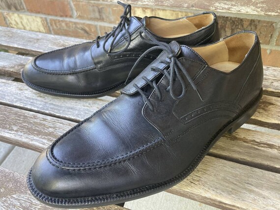 Size 11.5M JOHNSTON MURPHY Signature Sheep Skin Leather Dress Shoes U tip Black Etsy