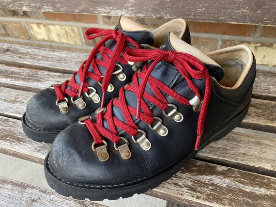 Size 8 Danner Mountain Light Lo Top Leather Hiking Boots Black Etsy