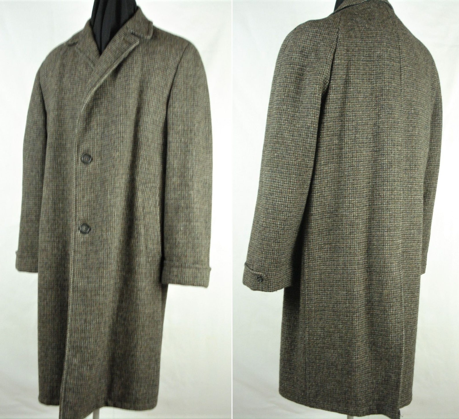 Sz40 Vintage 70s Harris Tweed Wool Balmacaan Winter Top Coat | Etsy