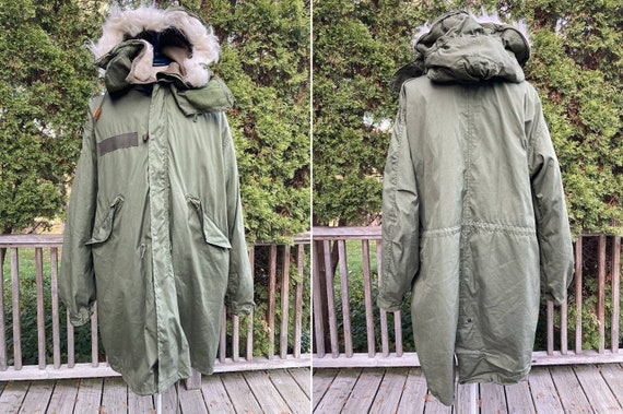 Size M 70s 80s U.S. ARMY M-65 Fishtail Parka Field Coat Jacket W