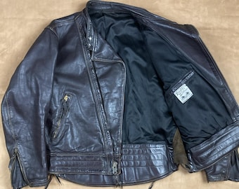 1960's Langlitz Leather Padded Jacket Cascade - Etsy