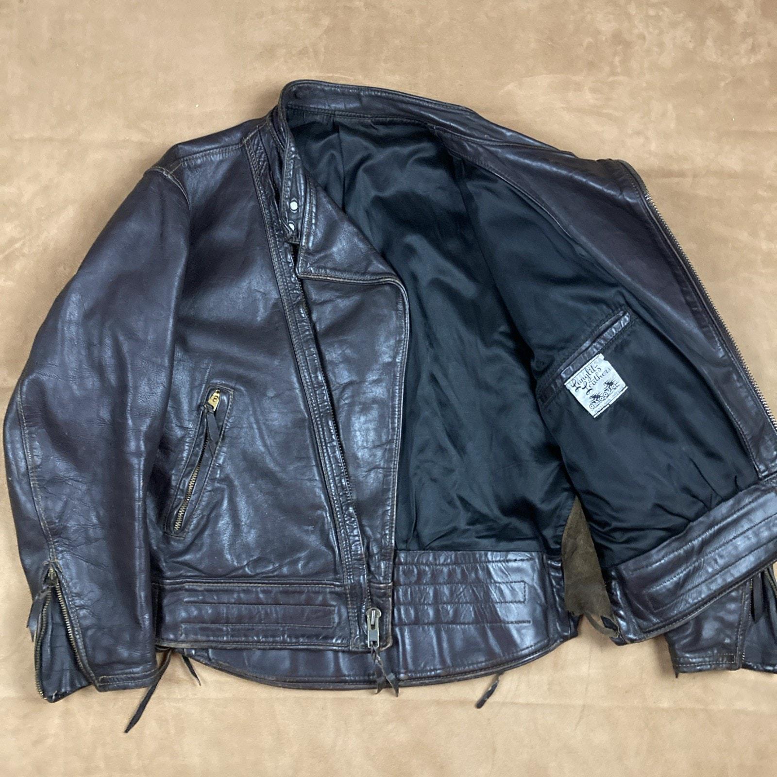 健康・医学 60 Years of Langlitz Leathers Rare 50s 60s Langlitz Columbia Leather Jacket Petite Ladies Large