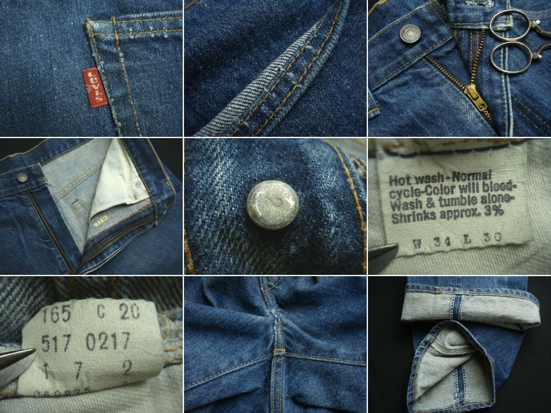 希少 リーバイス　517 シングルステッチ　66前期　ボタン裏2番 ビンテージ Levi's(リーバイス) / 517/70s/66前期/ボタン裏2/42TALON