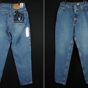 10 Reg M Deadstock Levi&#39;s 550 High Waist Tapered Mom Jeans Vintage 90s
