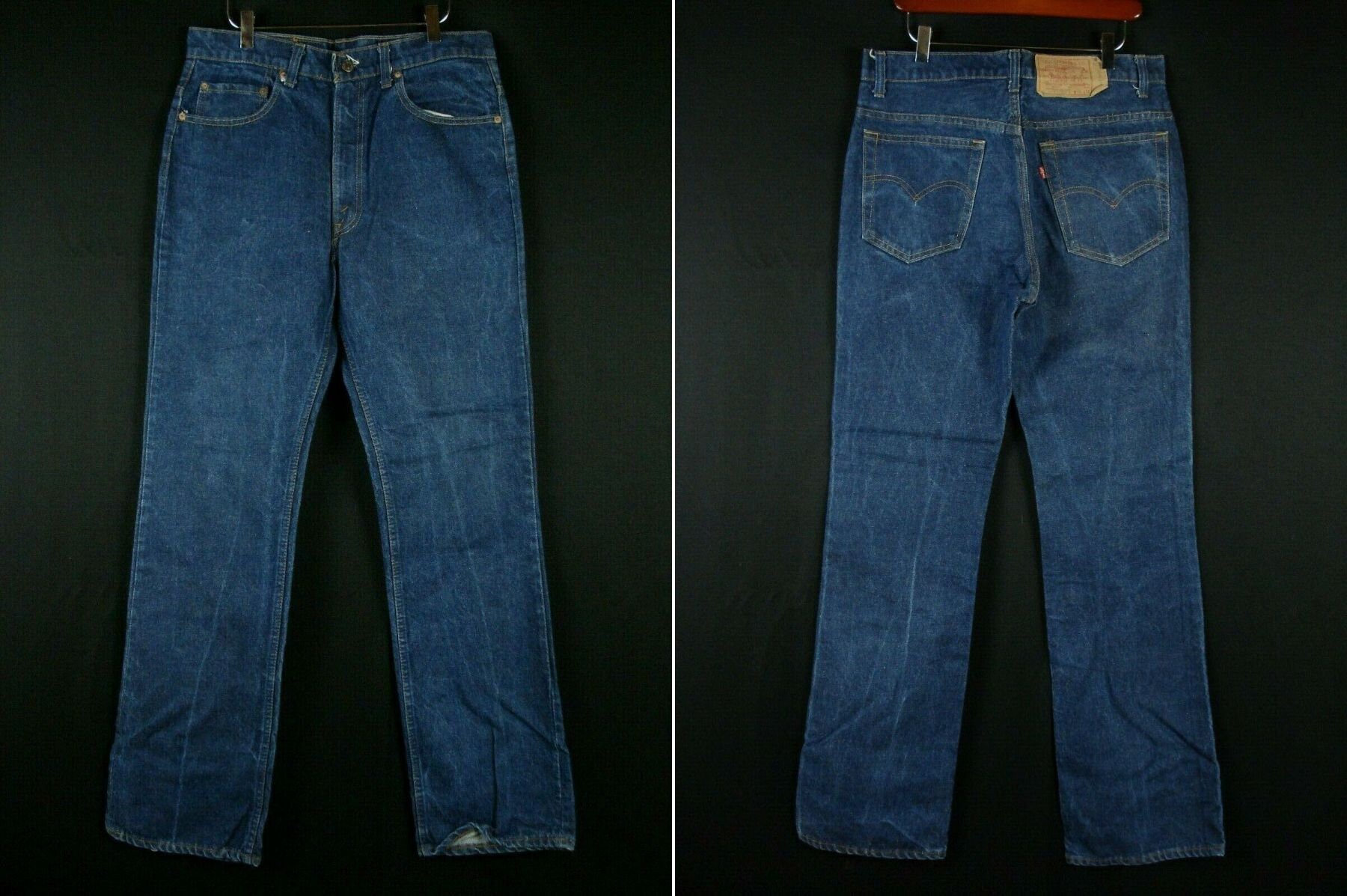 33x33 80s Levi's 517 Red Tab Boots Cut Jeans Vintage Original Made