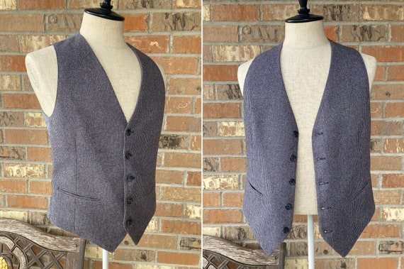 Size 39 Yves Saint Laurent Wool Suit Vest Waist C… - image 3