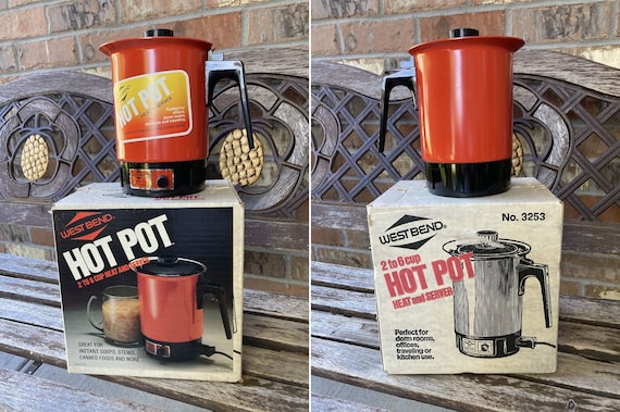 NOS West Bend Electric Instant HOT POT Heat Server No.3253 Vintage 80s Dark Orange Etsy Canada