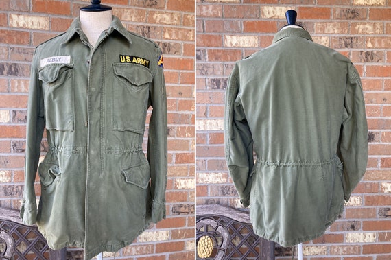 Size Fits S M-1943 M-43 US ARMY Field Coat Jacket Stencil OG