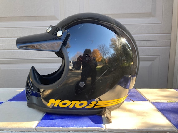 1980s BELL MOTO 3 Motocross Motorcycle Dirt Off-road Helmet - Etsy