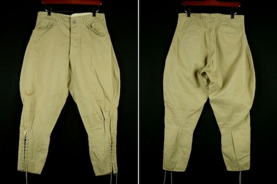 WWII 40s U.S ARMY Jodhpur Cavalry Cotton Riding Uniform Trousers