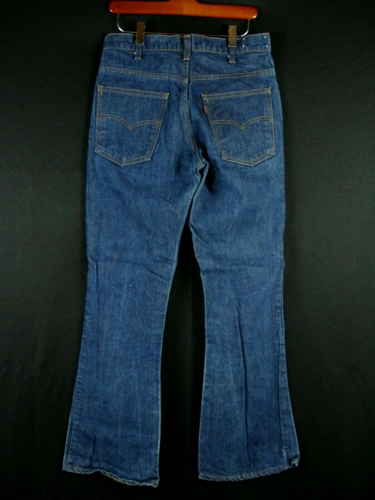 30 X 29.5 Levi's 646 Orange Tab Bell Bottom Denim Jeans