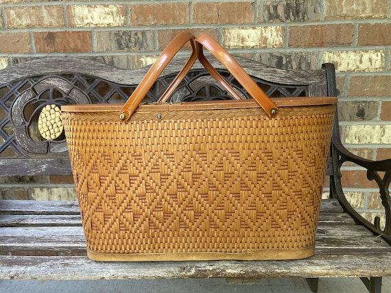 1950s Vintage REDMAN PERU Picnic Basket Gift for … - image 1