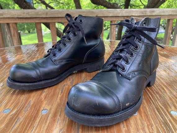 9 R 50s 1959 Vintage Military Service Shoes Boots… - image 1