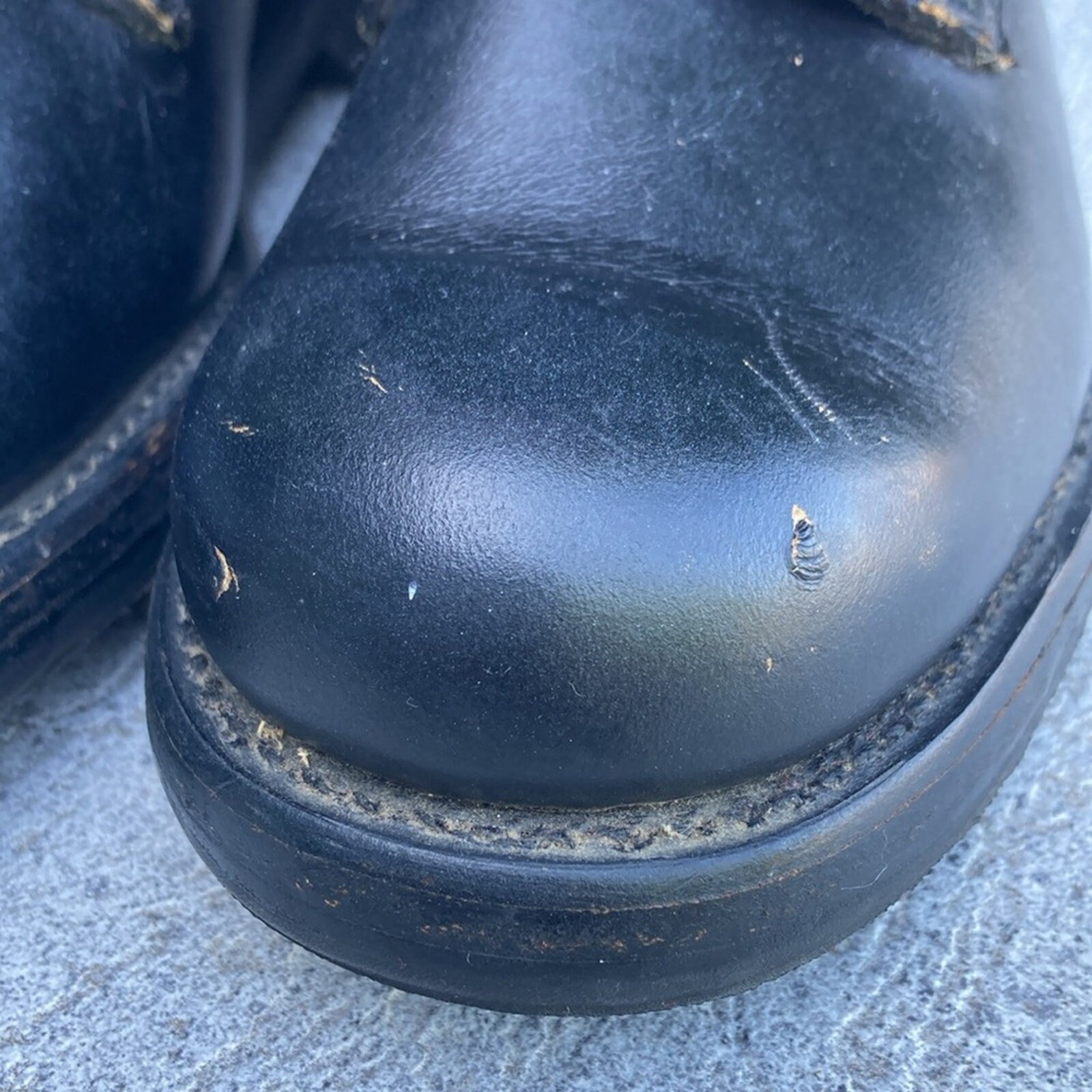 7 W NOS 60s US Army Leather Combat Lace up Boots Vintage  display picture 3