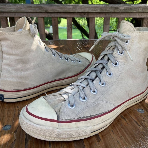 Size 9 60s Converse Chuck Taylor Hi top Sneaker Shoes All Star USA Vintage