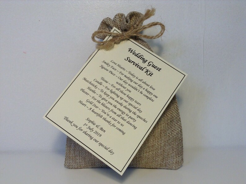 Wedding Guest Survival Kit / Keepsake / Favour Many