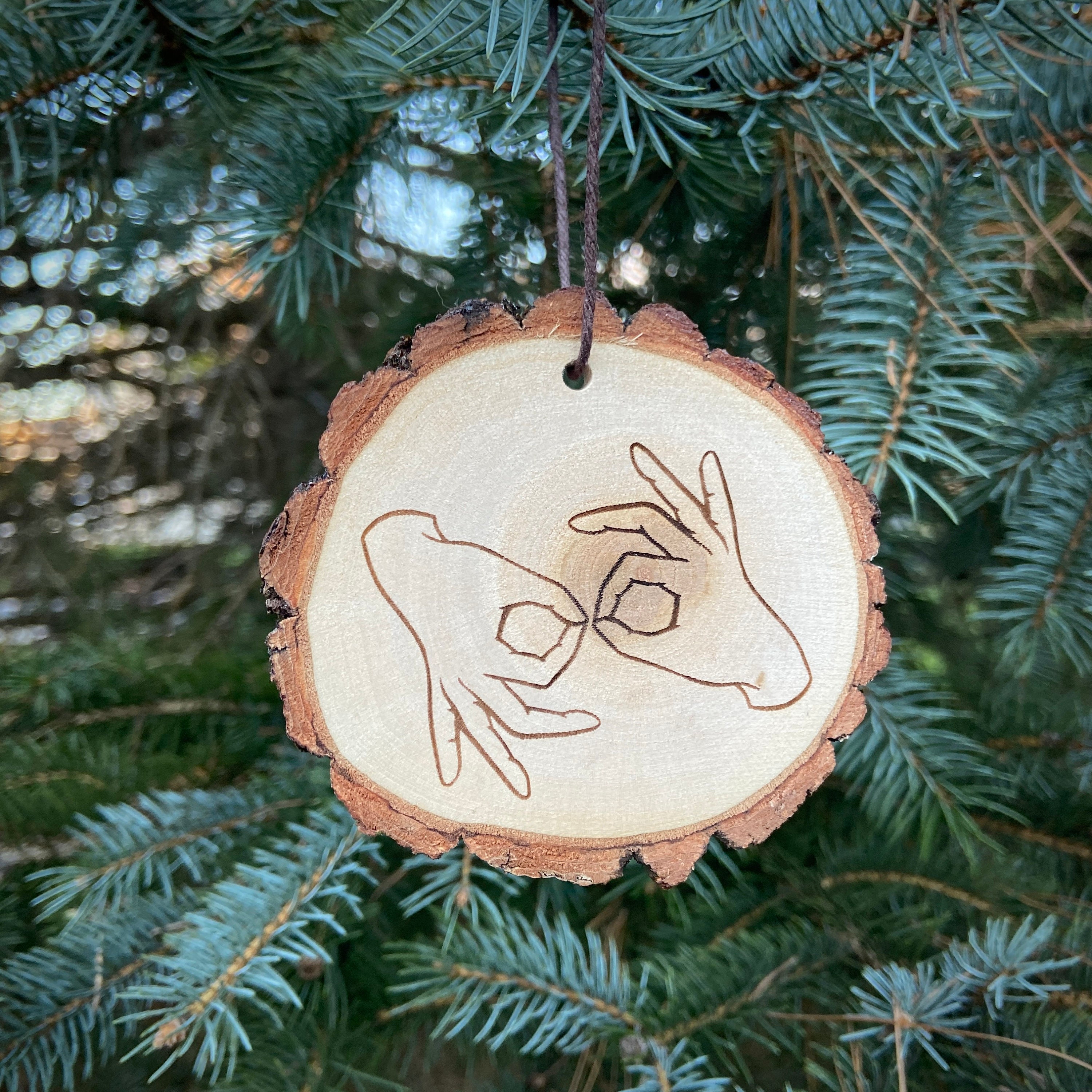 Interpreter ASL Ornament — Woodstove Studios
