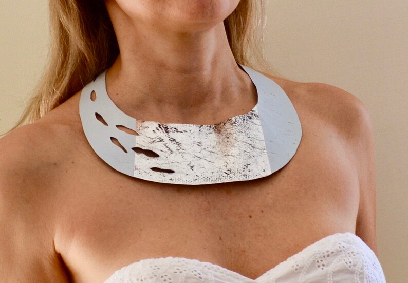 designer upicycle jewelry trendy bib necklace handmade necklace art jewelry designer inspired jewelry statement necklace gift ideas