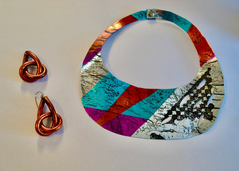 designer upicycle jewelry trendy bib necklace handmade necklace art jewelry designer inspired jewelry statement necklace gift ideas