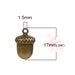 Acorn Charms - 14mm Antiqued Bronze Autumn Pendants C2218