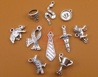 Pendentifs Égypte Alliage Zinc 100g - Série Bronze Antique/Argent Pour Création Bijoux