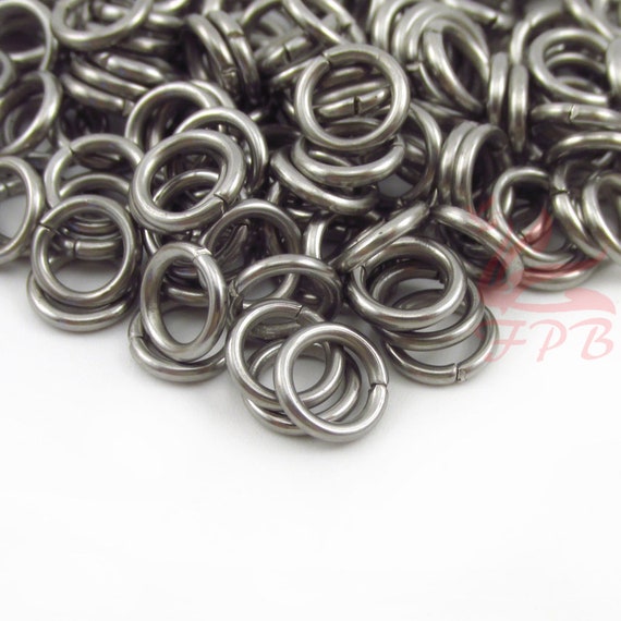 7mm Jump Rings - 100/200/500 Wholesale Stainless Steel 16 Gauge Open Jumprings F0018879