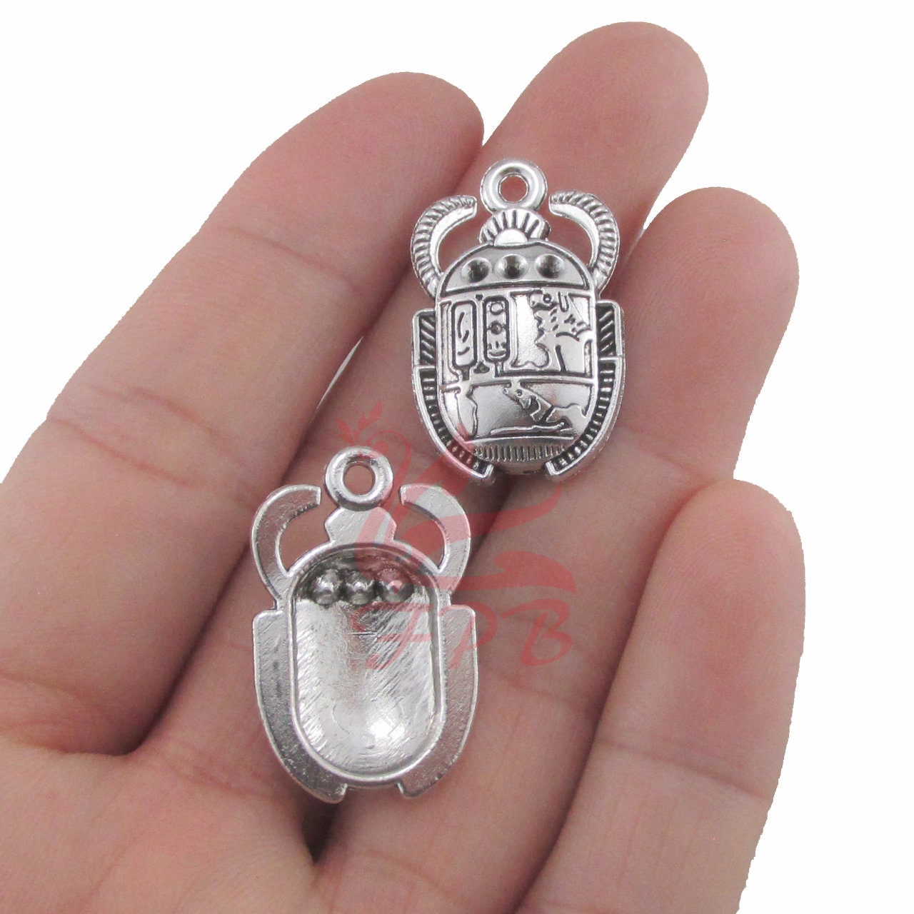 10 Maple Leaf Charms 26mm Wholesale Antiqued Silver Plated Autumn