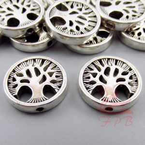 5 Tree Of Life Beads 18mm Wholesale Antiqued Silver Plated Spacer Beads SB0101360