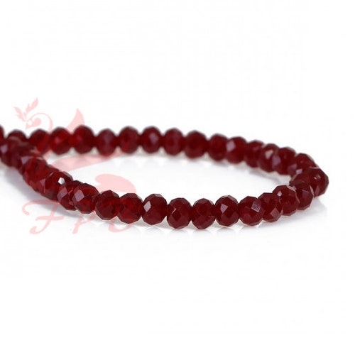 20 Dark Red Glass Beads 8mm Wholesale Faceted Crystal Glass Etsy