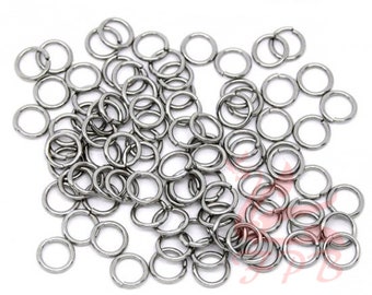 7mm Jump Rings - 100/200/500 Wholesale Stainless Steel 18 Gauge Open Jump Rings F0010271