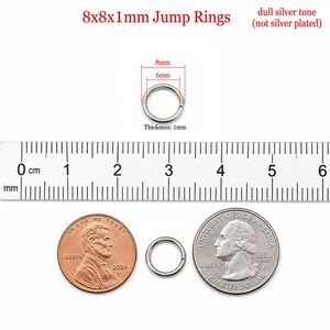 8mm Jump Rings - 100/200/500 Wholesale Stainless Steel 18 Gauge Open Jumprings F0010272 image 7