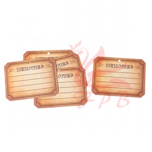 20 Herinneringen Paper Tags 68mm Lichtbruin Multipurpose Zware Cardstock Tags Voor Scrapbooking F0058371