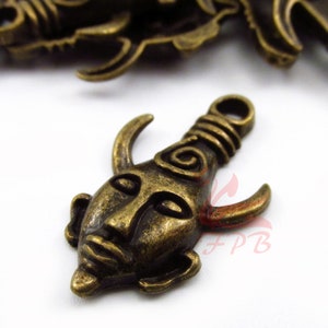 5 Supernatural Samulet Charms 32mm Wholesale Antiqued Bronze Dean Winchester Pendants BC21053