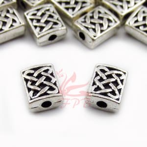 20 Celtic Knot Beads 7mm Wholesale Antiqued Silver Plated Spacer Beads SB0105244