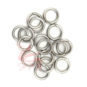 13mm Jump Rings - 10/20/50 Wholesale Stainless Steel 12 Gauge Open Jump Rings F0129060