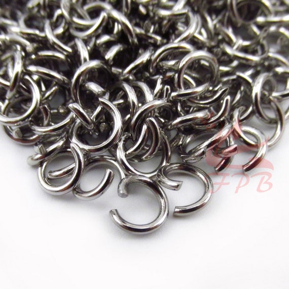 6mm Split Jump Rings - 100/200/500 Wholesale Stainless Steel 18 Gauge Open Jump Rings F0017923