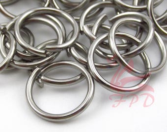 Anillos de salto de 16 mm - 20/50/100 Anillos de salto abiertos de acero inoxidable calibre 14 al por mayor F676314