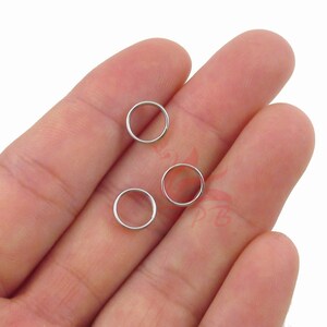 8mm Split Rings - 50/100/200 Wholesale Stainless Steel Key Rings F0071257 image 3