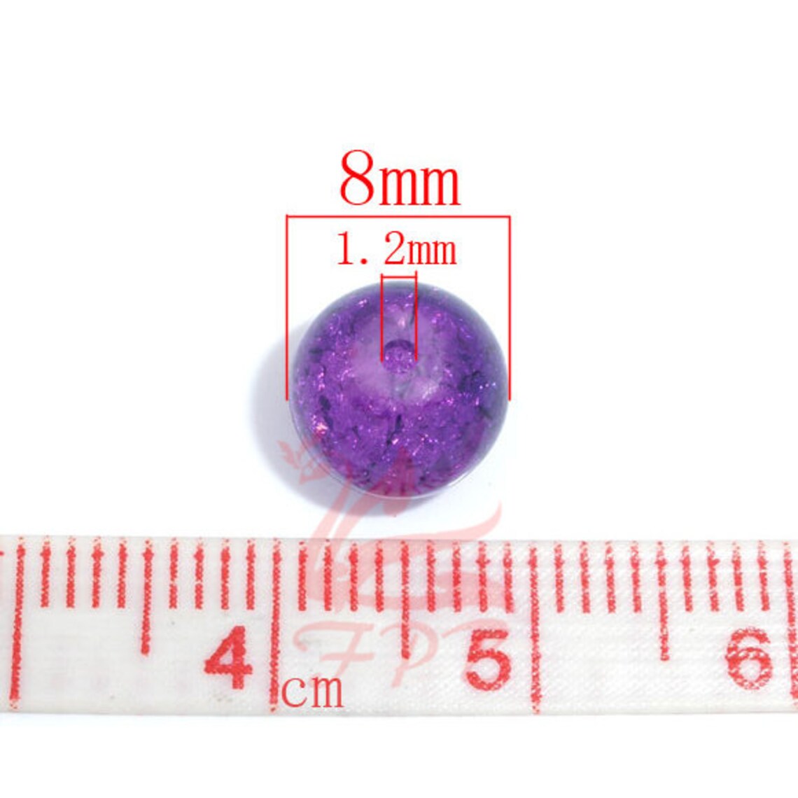 50 Purple Glass Beads 8mm Wholesale Emerald Green Crackle Etsy