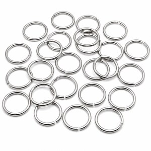 12mm Jump Rings - 50/100/200 Wholesale Stainless Steel 16 Gauge Open Jump Rings F0077455 image 6