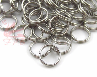 8mm Split Rings - 50/100/200 Wholesale Stainless Steel Key Rings F0071257