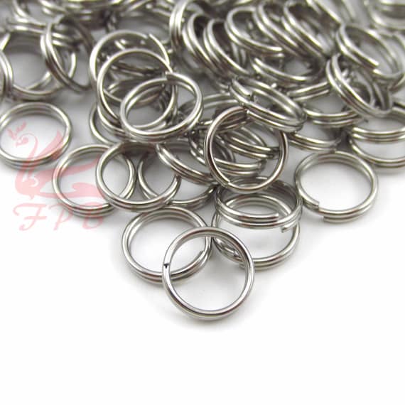 8mm Split Rings - 50/100/200 Wholesale Stainless Steel Key Rings F0071257