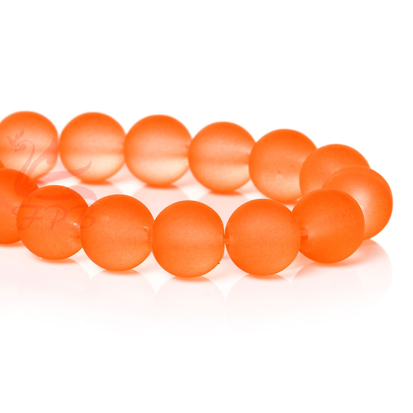 20 Orange 10mm Glass Beads Wholesale Round Glass Beads for Etsy