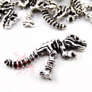 2 Dinosaur Charms 30mm Wholesale Tyrannosaurus Rex Pendants For Jewelry Making SC0067670
