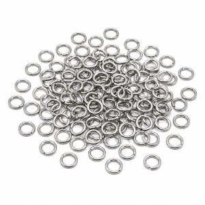 6mm Jump Rings - 100/200/500 Wholesale Stainless Steel 18 Gauge Open Jump Rings F0010270 image 5